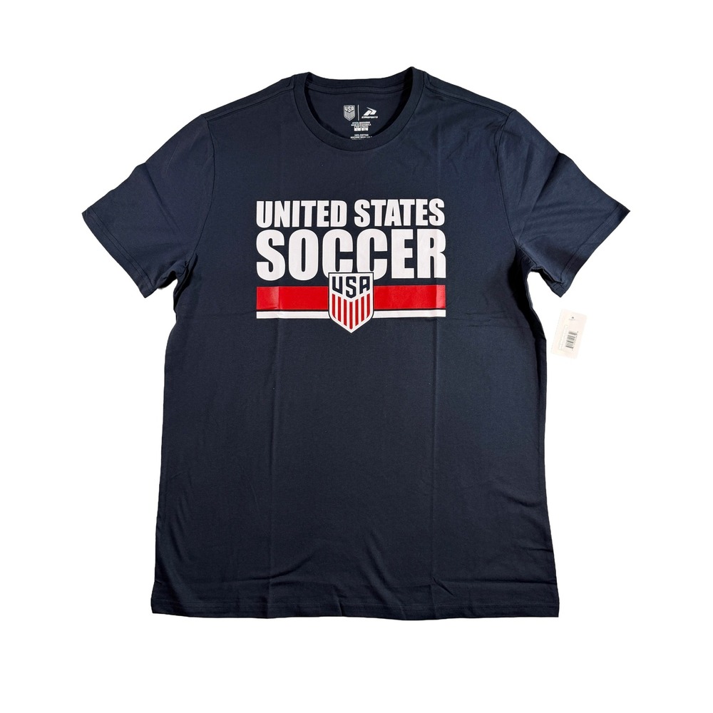 US Soccer T-Shirt Mens Large Navy Blue Short Sleeve Tee Graphic NWT